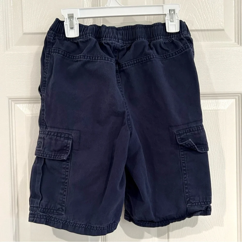 The Children's Place Boys Navy Blue Cargo Shorts Sz 10 Pull On Adjustable Waist